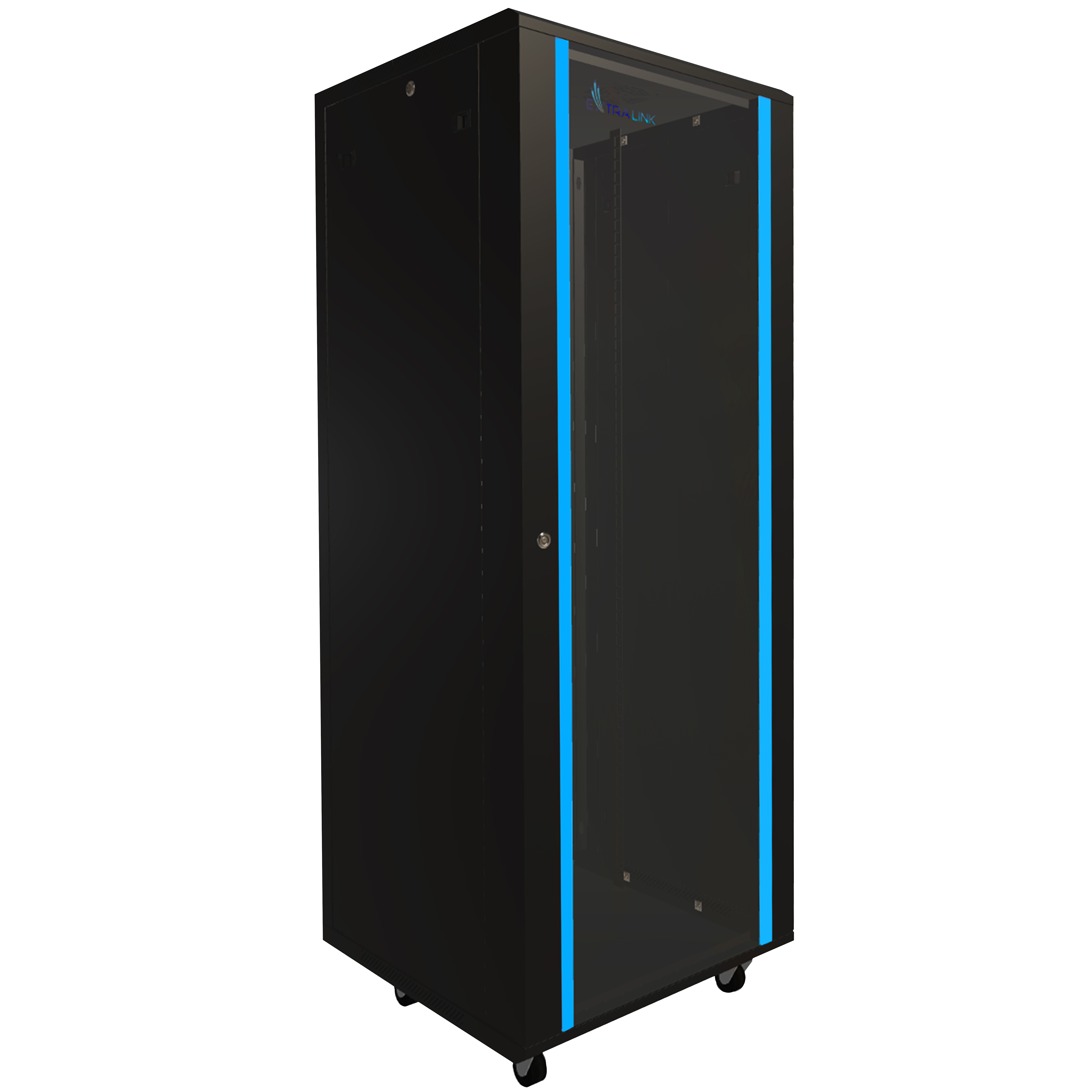 Extralink EX.14428 - Freistehendes Gestell - 37U - 600 kg - Sperrschloss - Ablageschienen - Verstellbare Füße, Ansicht 2
