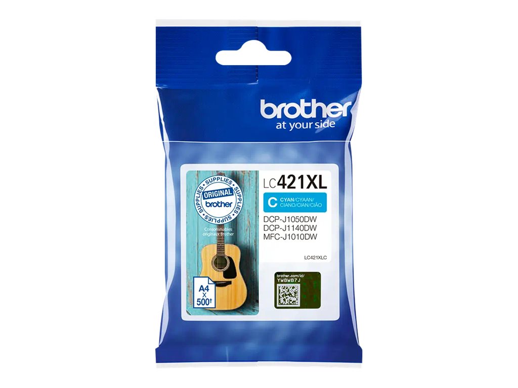 BROTHER 500-page Cyan ink cartridge (LC421XLC)