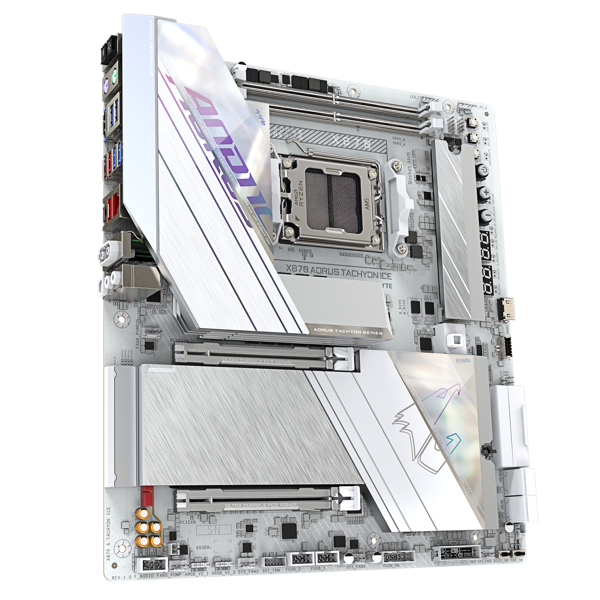 Gigabyte X870 A Tachyon ICE AM5 ATX MB - Mainboard - AMD Sockel AM5 (Ryzen Zen4), Ansicht 3