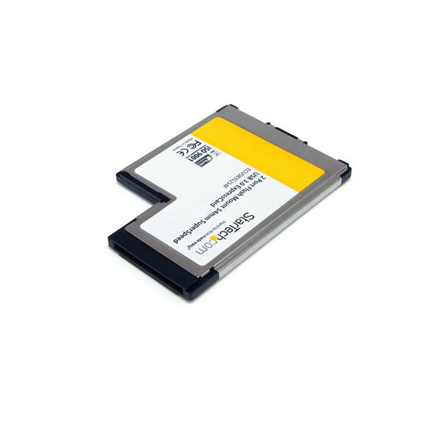 StarTech.com 2 Port USB 3.0 ExpressCard mit UASP Unterstützung - USB 3.0 54mm Schnittstellenkarte für Laptop, Ansicht 3