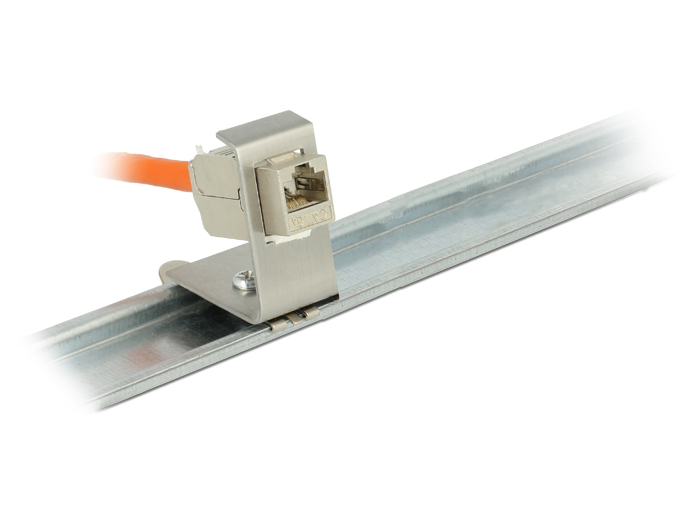 Delock Modularer Einsatz für DIN-Schiene-Halterung, Ansicht 2