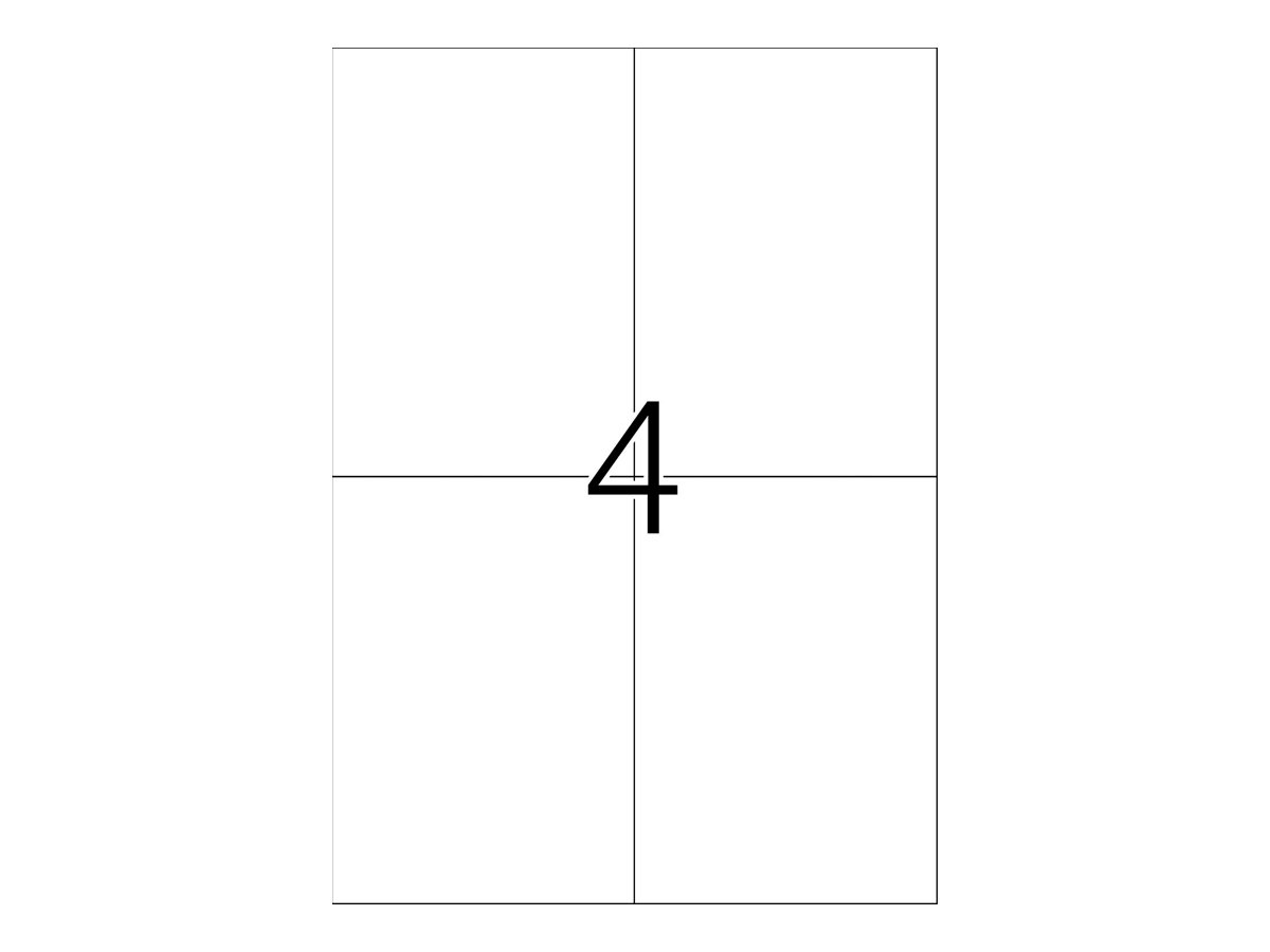 HERMA Premium - Papier - matt - permanent selbstklebend - weiß - 148 x 105 mm 100 Etikett(en) (25 Bogen x 4), Ansicht 3