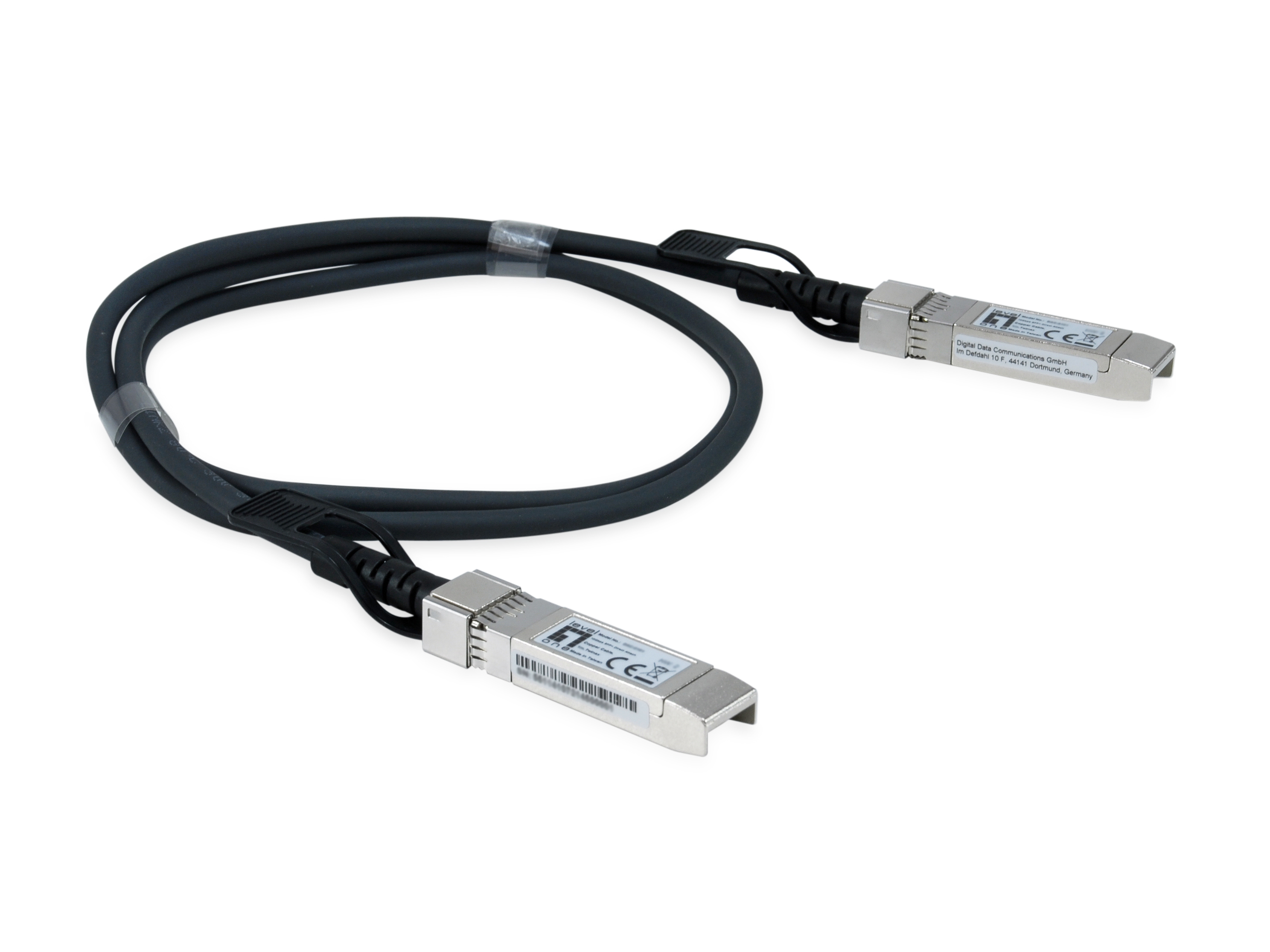 LevelOne 10Gbps SFP+ Direct Attach Kupferkabel - 2m - Twinaxial - 2 m - DAC - SFP+ - SFP+, Ansicht 2