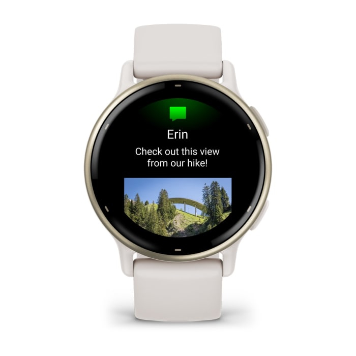 Garmin vívoactive 5 - Ivory - intelligente Uhr mit Band - Silikon - Handgelenkgröße: 125-190 mm - Anzeige 3.04 cm (1.2), Ansicht 2