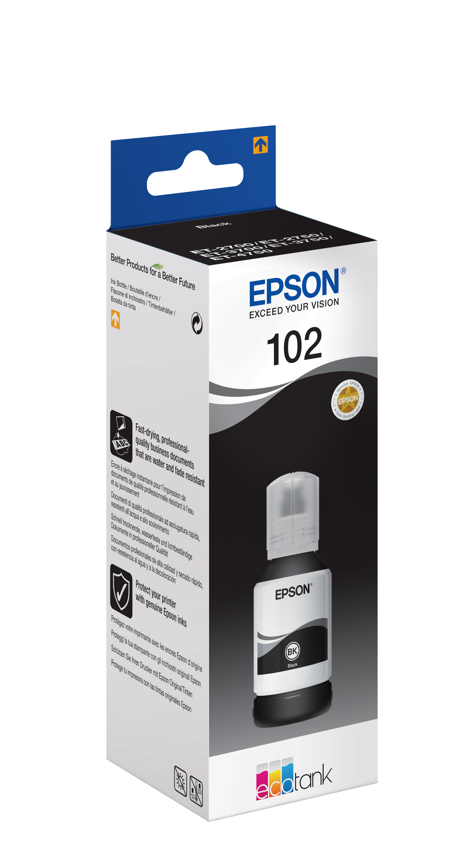 Epson 102 - 127 ml - Schwarz - Original - Tintenbehälter, Ansicht 2