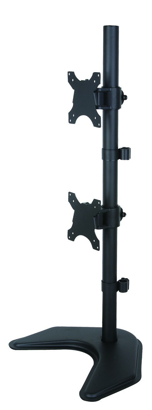 Techly Aufstellung - für 2 LCD-Displays - Schwarz - Bildschirmgröße: 33-68.6 cm (13-27), Ansicht 2
