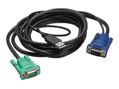 APC Tastatur- / Video- / Maus- (KVM-) Kabel - USB, HD-15 (VGA)