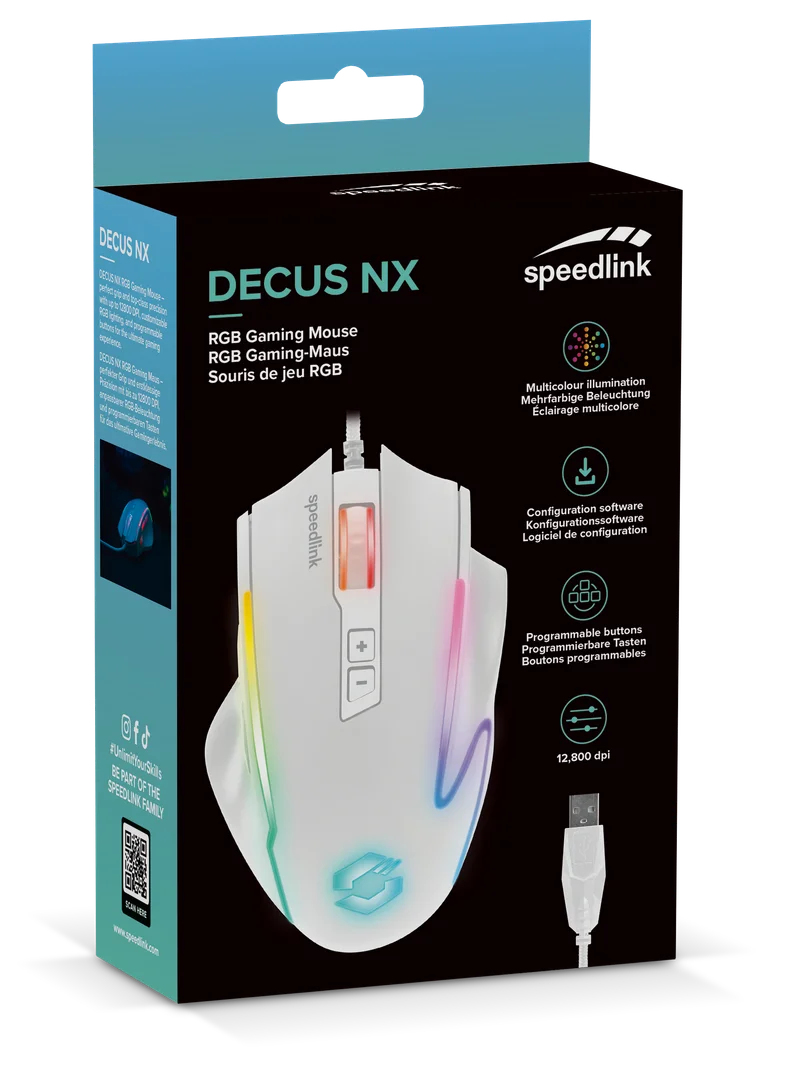 SPEEDLINK Gaming Maus DECUS USB weiß retail, Ansicht 2