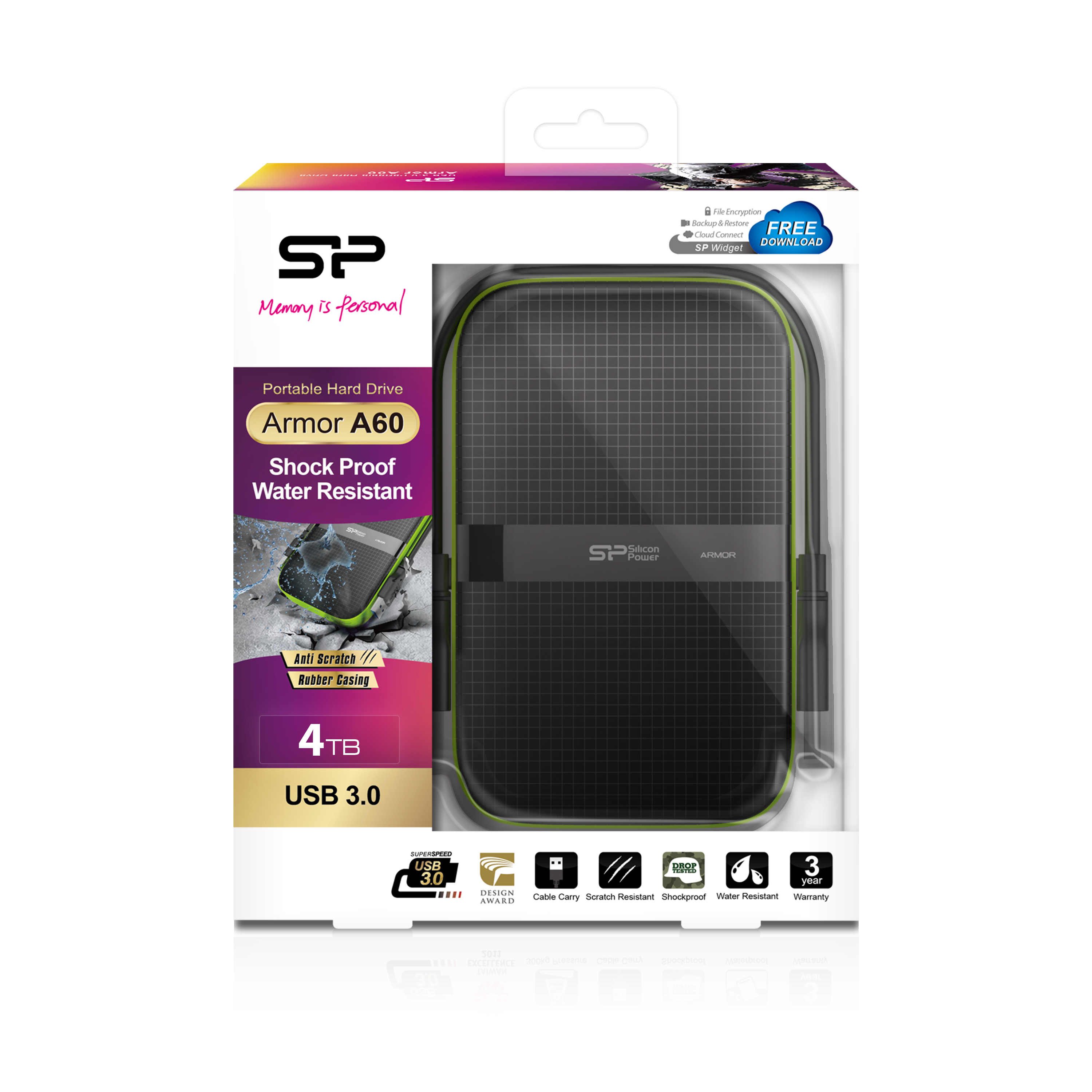 Silicon Power Armor A60 - Festplatte - 4 TB - extern (tragbar) - USB 3.0, Ansicht 4