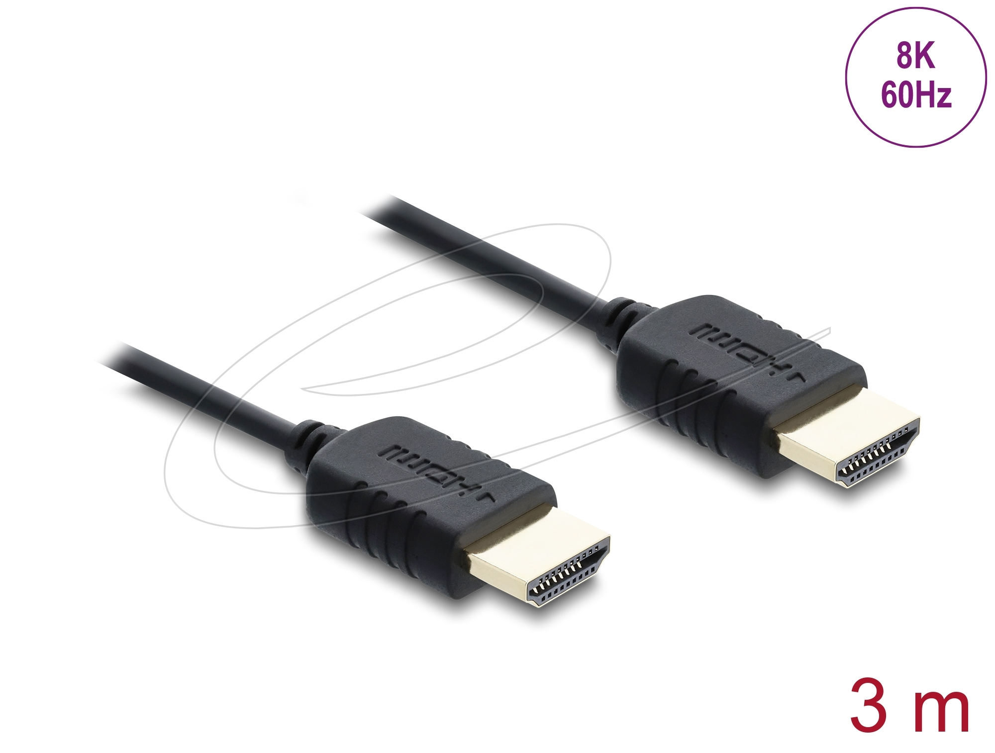 Delock Koaxiales High Speed HDMI Kabel 8K 60 Hz 48 Gbps mit Geflechtmantel - Kabel - Digital/Display/Video, Ansicht 2