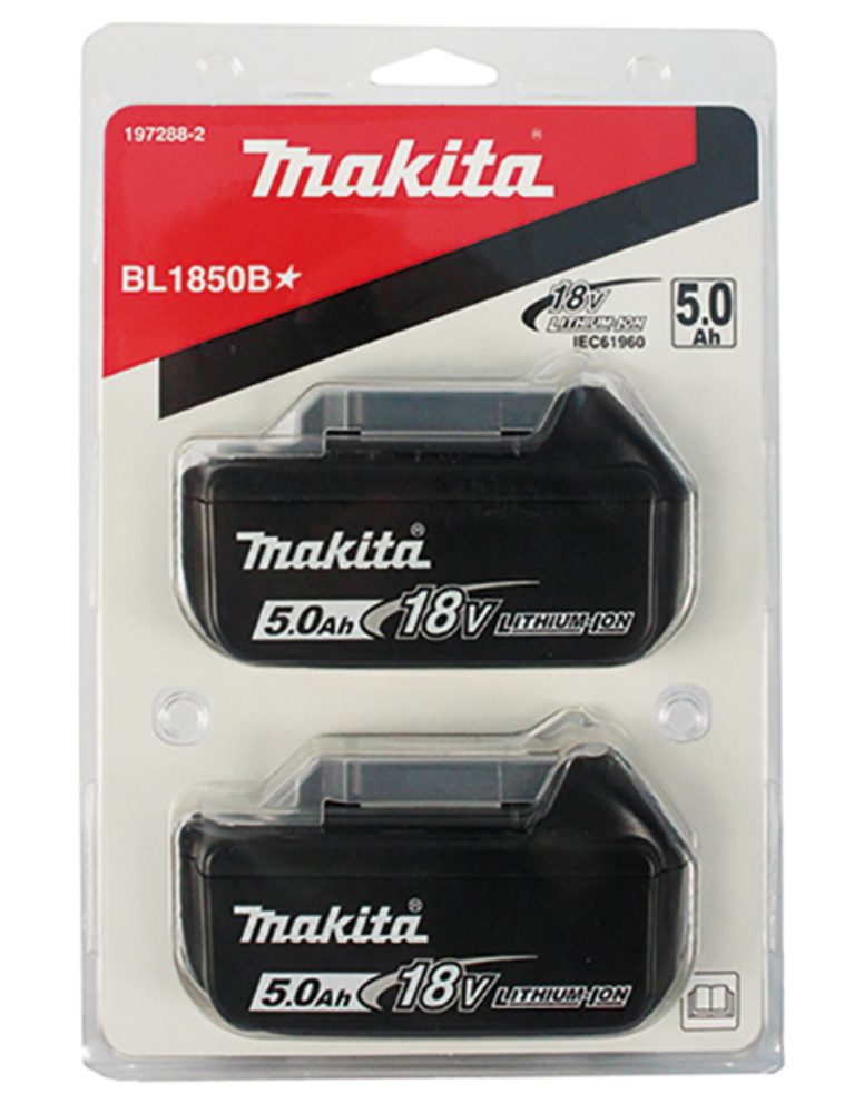 Makita BL1850B - Batterie - Li-Ion - 5 Ah - 90 Wh (Packung mit 2), Ansicht 2
