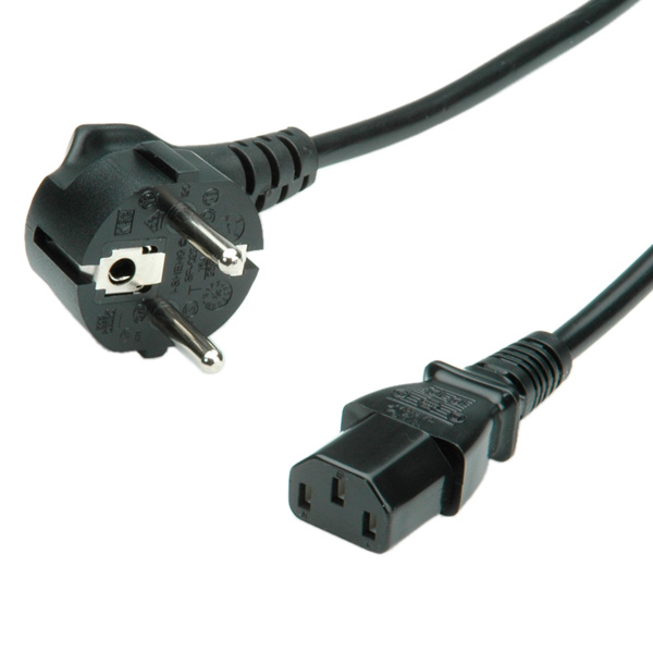 VALUE Stromkabel - IEC 60320 C13 zu CEE 7/7 (M), Ansicht 2