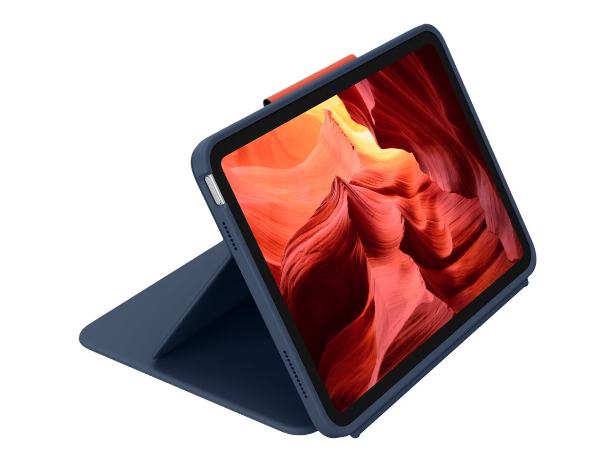 Logitech Rugged Combo 4 - Tastatur und Foliohülle - Classic Blue - für Apple 10.9-inch iPad  - TL: Nordisch, QWERTY, Ansicht 3