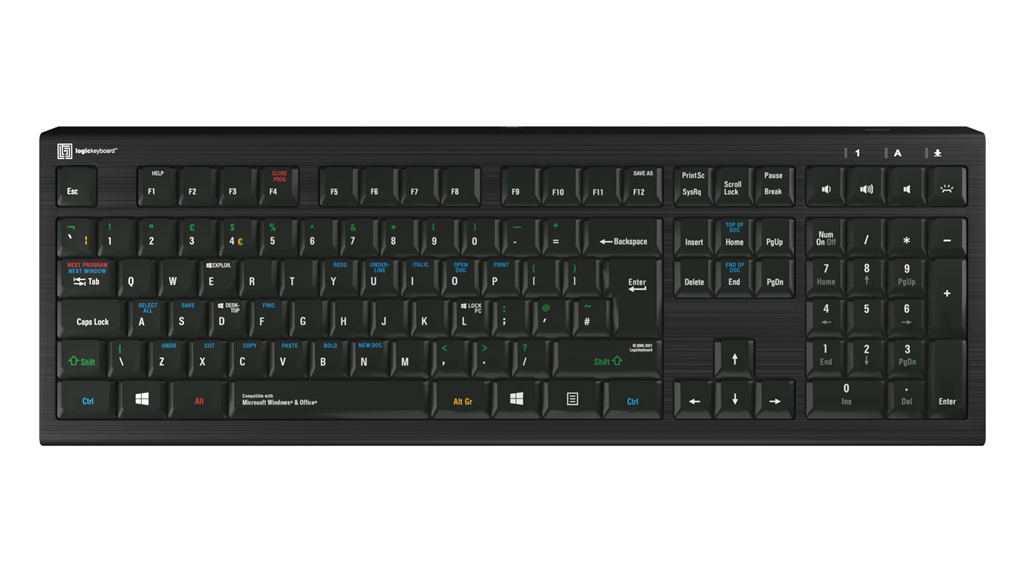 Logickeyboard ASTRA 2 - Tastatur - Windows - hintergrundbeleuchtet - TL: UK, QWERTY, Ansicht 3
