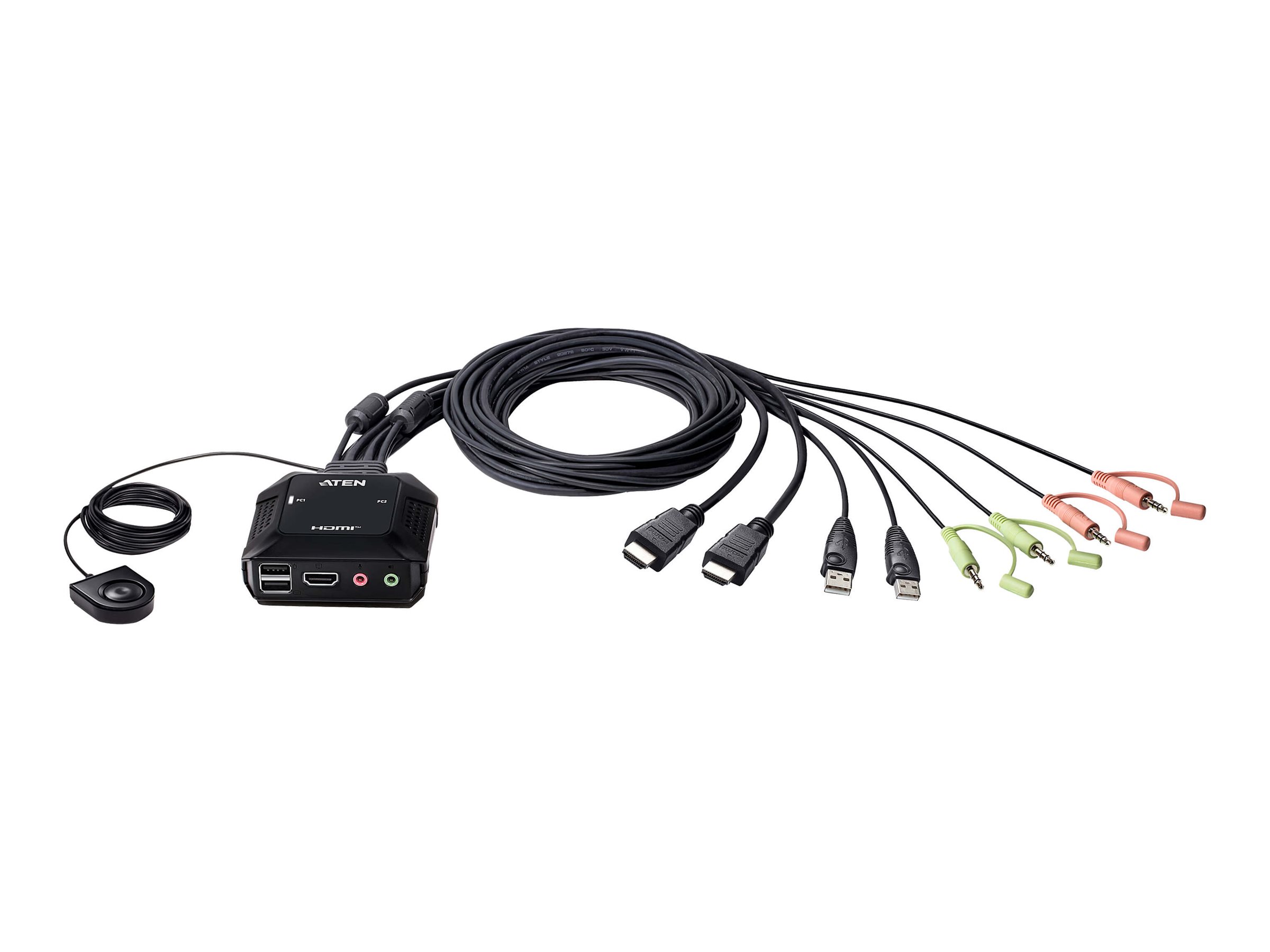 ATEN CS22H - KVM-/Audio-/USB-Switch - 2 x KVM/Audio/USB