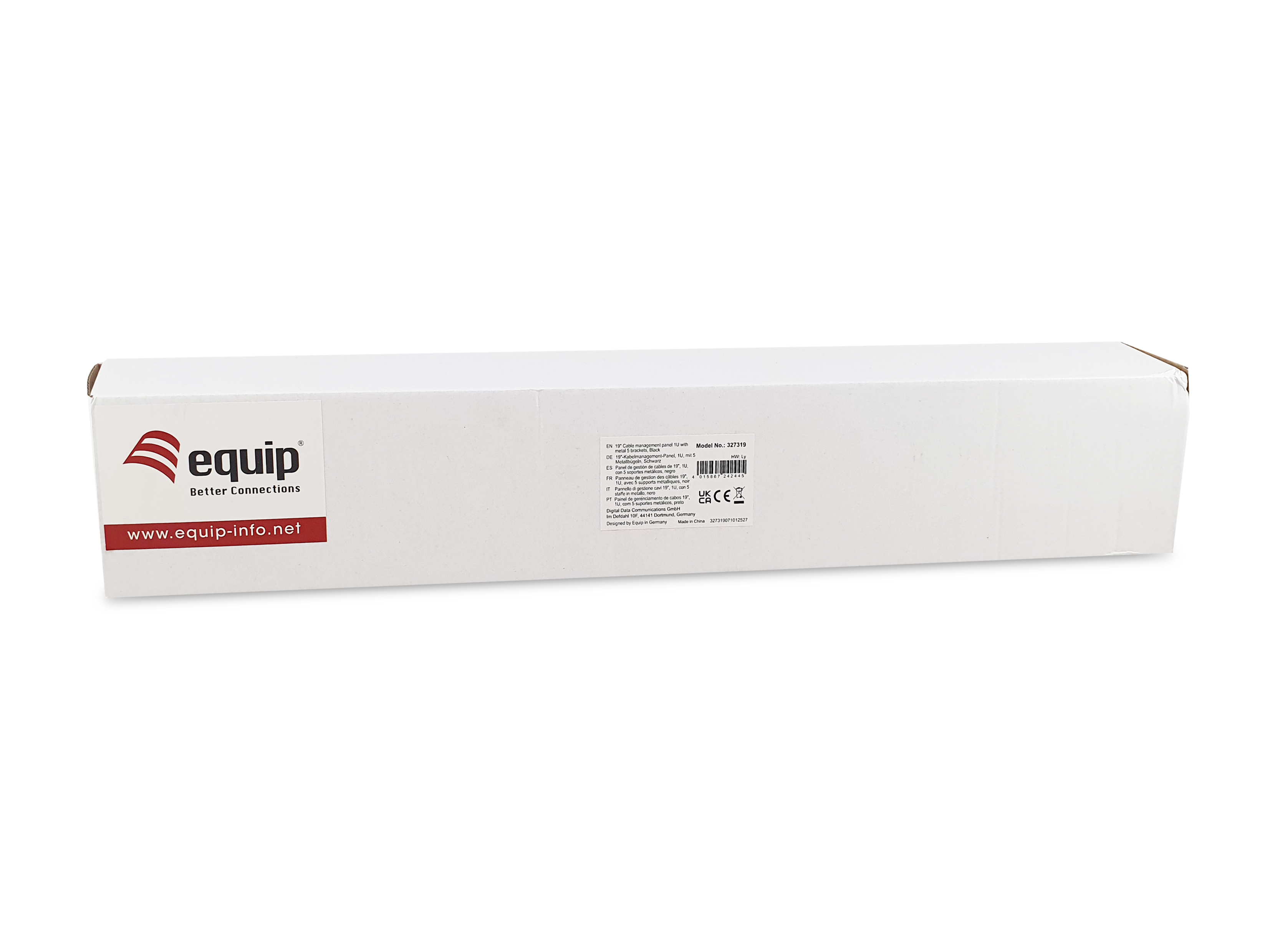 Equip 19 Kabelmanagement 5xMetallringe Plastik 1U RAL9005, Ansicht 3