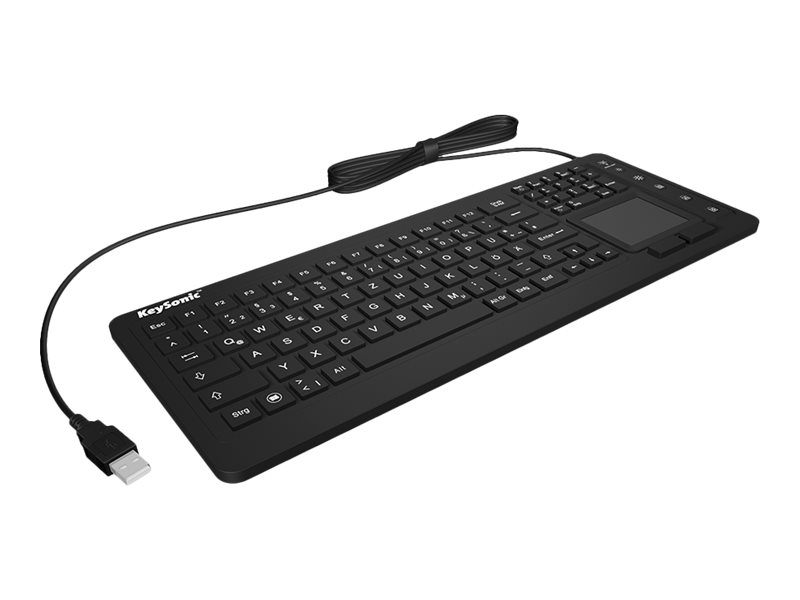 KeySonic KSK-6231 INEL EN - Standard - Verkabelt - USB - Schwarz - TL: UK, QWERTY, Ansicht 4
