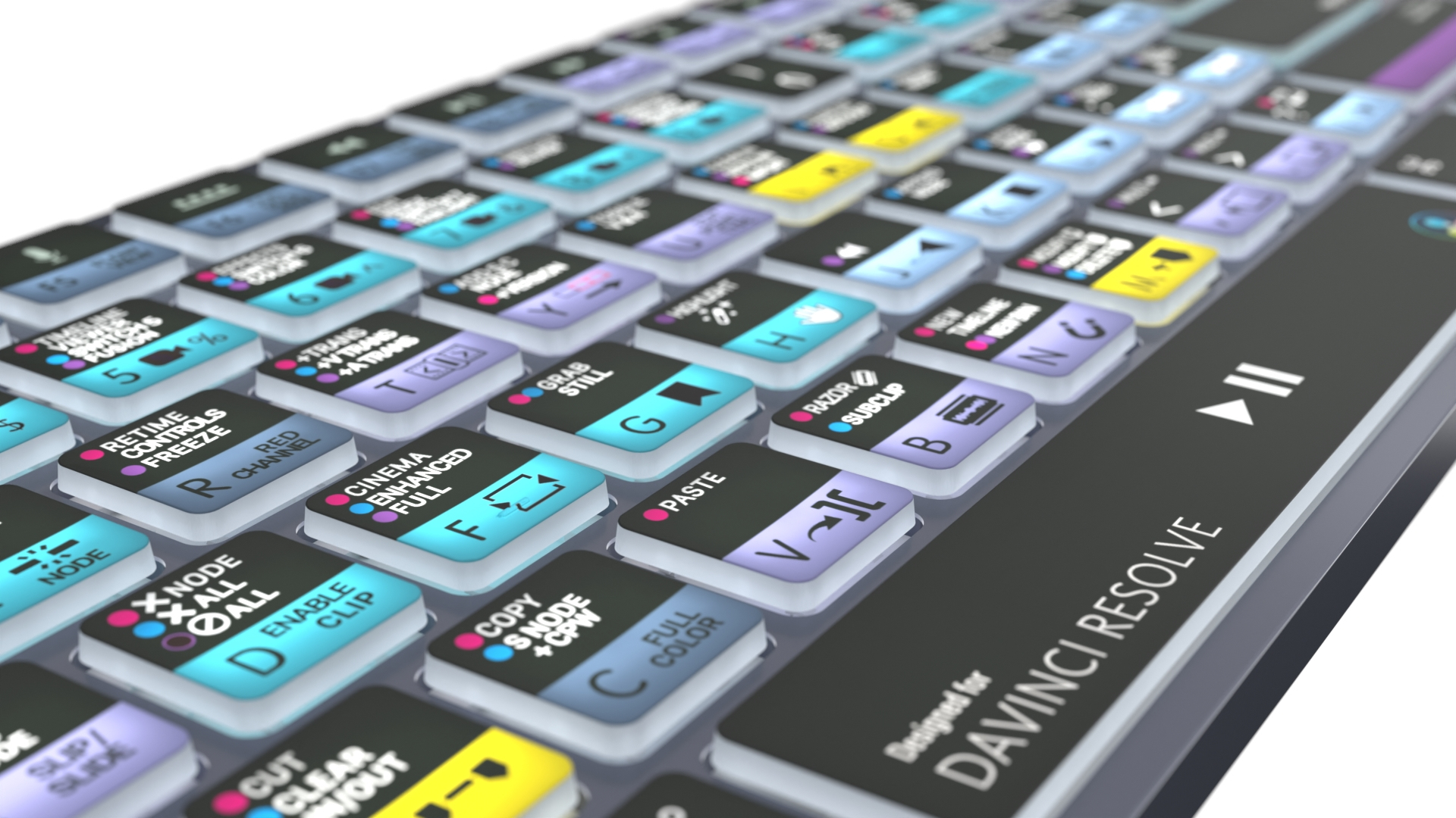 Logickeyboard Davinci Resolve 18 Titan LKB-RESB-TM-FR - TL: Französisch, AZERTY, Ansicht 2