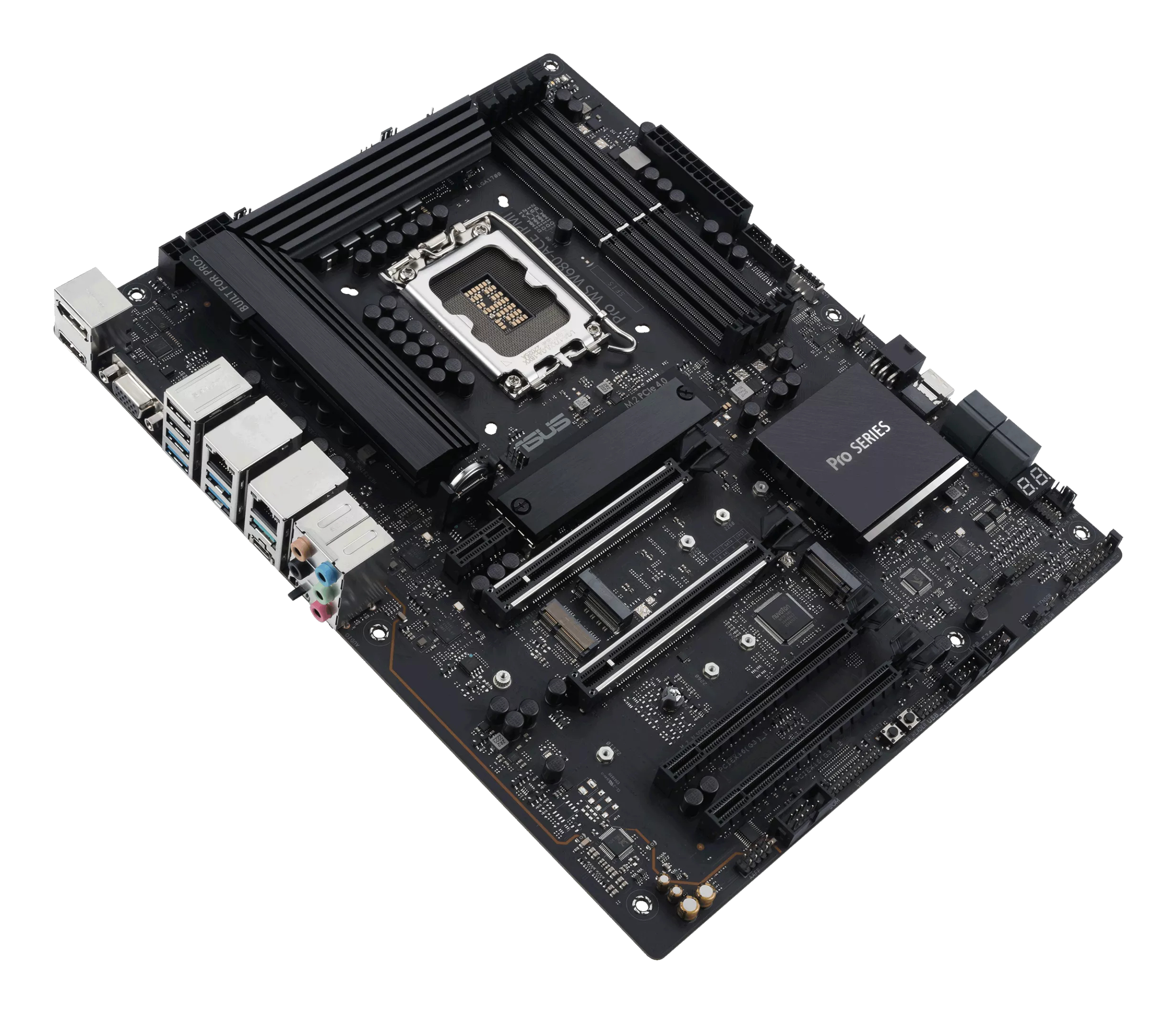 ASUS Pro WS W680-ACE IPMI - Motherboard - ATX - LGA1700-Sockel - W680 Chipsatz - USB 3.2 Gen 1, USB 3.2 Gen 2, Ansicht 2