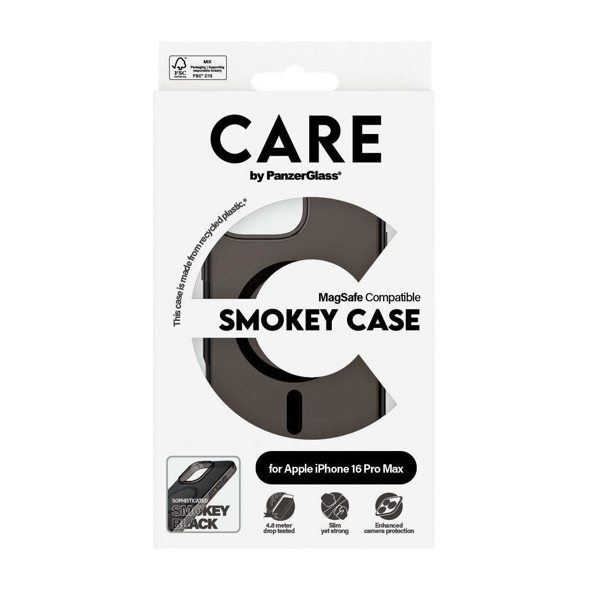 PanzerGlass CARE Urban Combat - iPhone 16 Pro Max Case - kompatibel mit MagSafe - (TPU) - Grau, Ansicht 3
