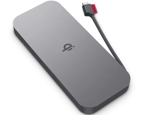 Lenovo Go - Powerbank - 10000 mAh - 30 Watt - 3 A - 2 Ausgabeanschlussstellen (24 pin USB-C), Ansicht 3