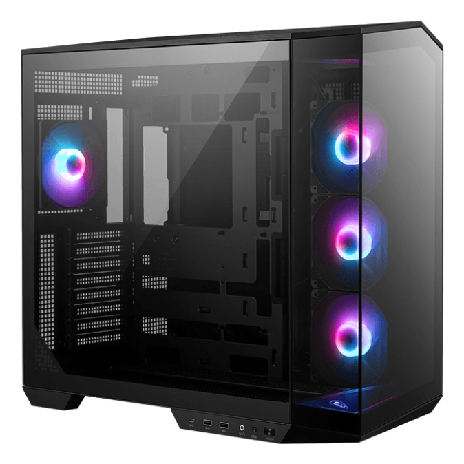 MSI MAG PANO 100R PZ - Mid tower - ATX - Seitenteil mit Fenster (gehärtetes Glas), Ansicht 3