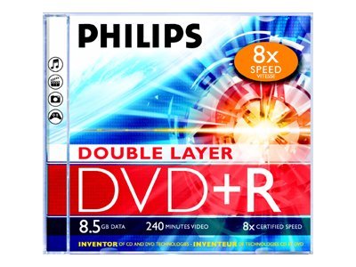 Philips DR8S8J05C - 5 x DVD+R DL - 8.5 GB (240 Min.), Ansicht 2