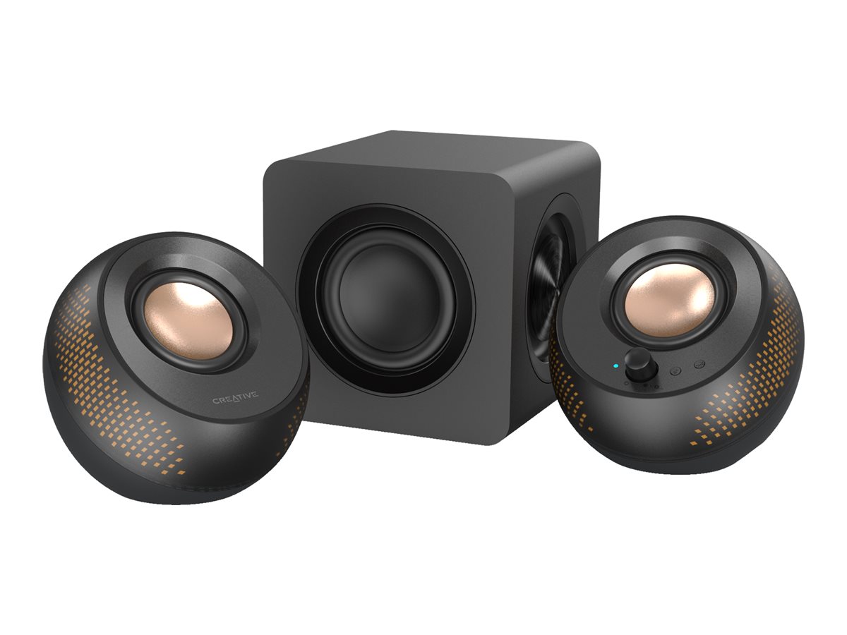 Creative Labs Creative Pebble X Plus - Lautsprechersystem - für PC - 2.1-Kanal - kabellos - Bluetooth - 15 Watt (Gesamt), Ansicht 4