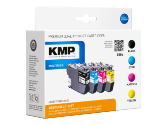 KMP MULTIPACK B58V - 4er-Pack - Schwarz Gelb Cyan Magenta - kompatibel - Tintenpatrone (Alternative zu Brother LC3217BK Brother LC3217C Brother LC3217M Brother LC3217Y)