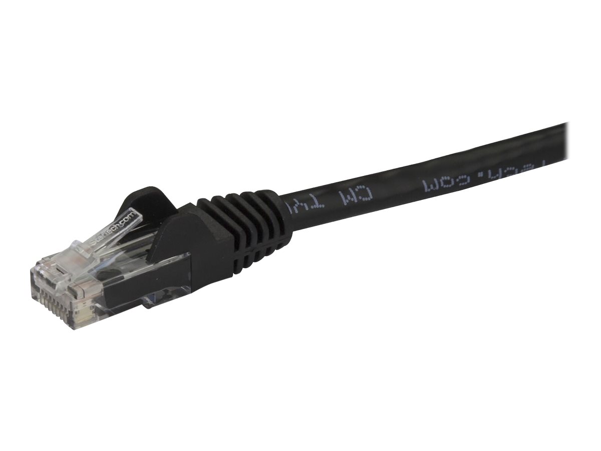 StarTech.com 10m CAT6 Ethernet Cable, 10 Gigabit Snagless RJ45 650MHz 100W PoE Patch Cord, CAT 6 10GbE UTP Network Cable w/Strain Relief, Black, Wiring is UL Certified/TIA - Category 6 - 24AWG (N6PATC10MBK)
