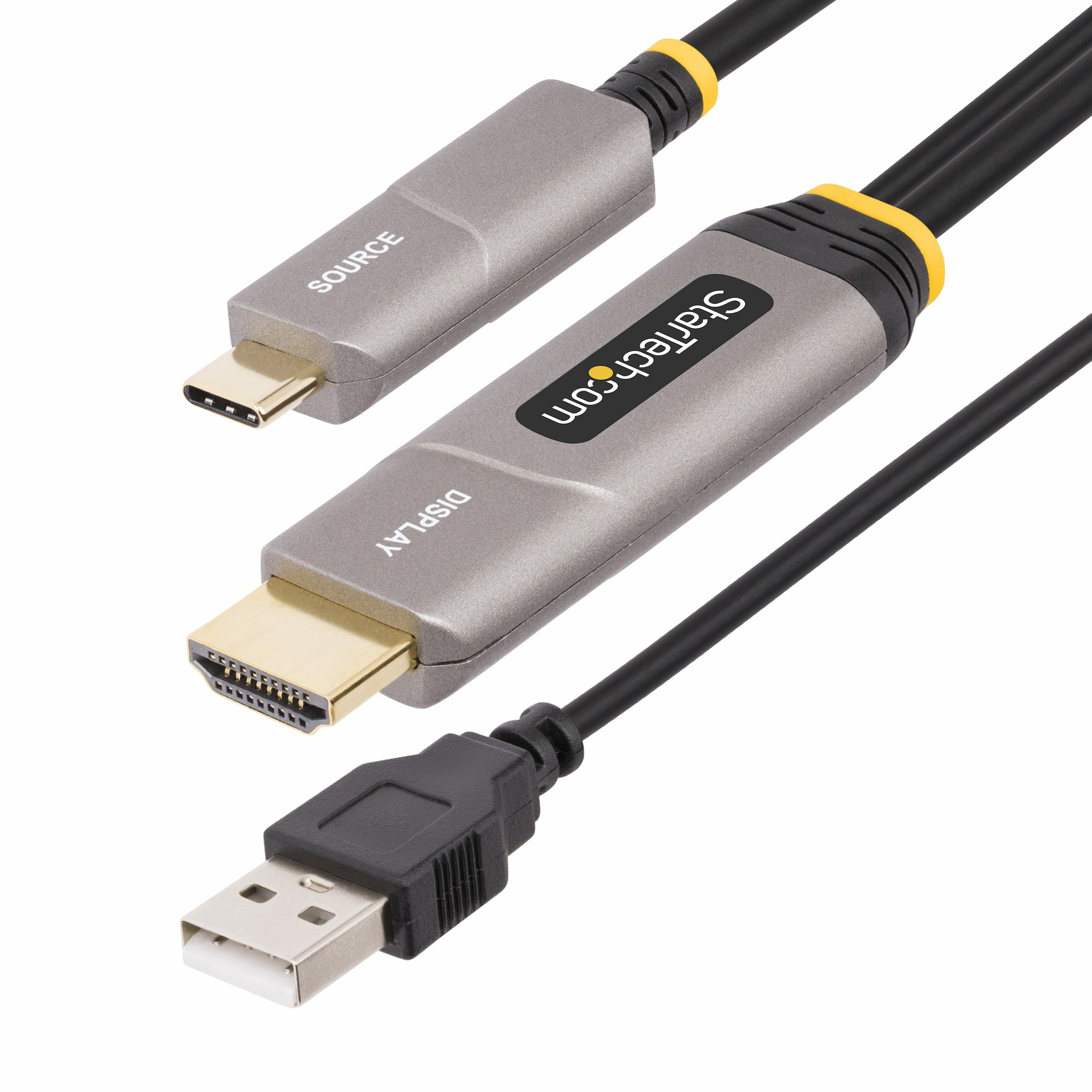 StarTech.com 50ft (15.2m) USB-C to HDMI 2.0 Active Optical Cable, 4K 60Hz - HDMI-Kabel - 24 pin USB-C männlich zu HDMI, Ansicht 2
