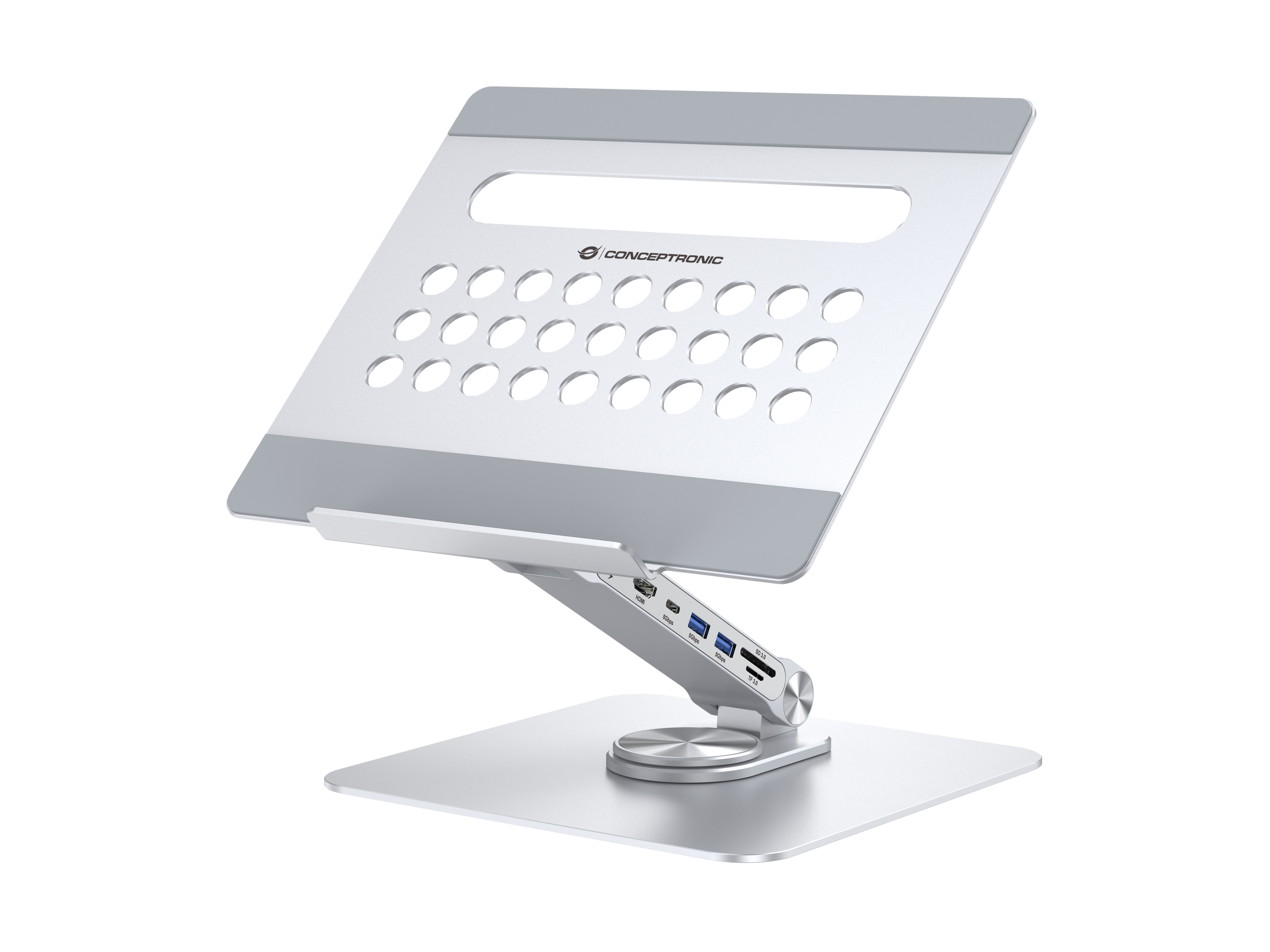 Conceptronic Tablet Halterung inkl 7-in-1 Docking Station si, Ansicht 2