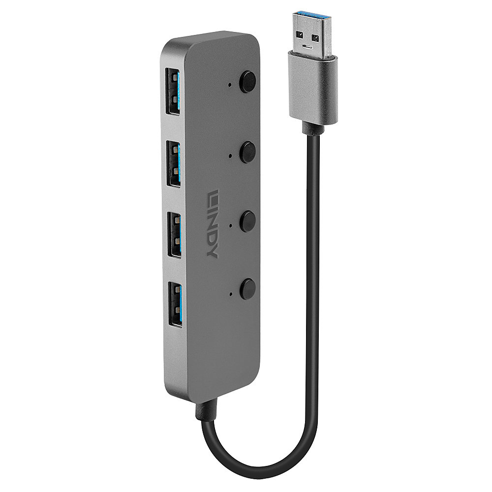 Lindy Hub - 4 x SuperSpeed USB 3.0 - Desktop, Ansicht 2
