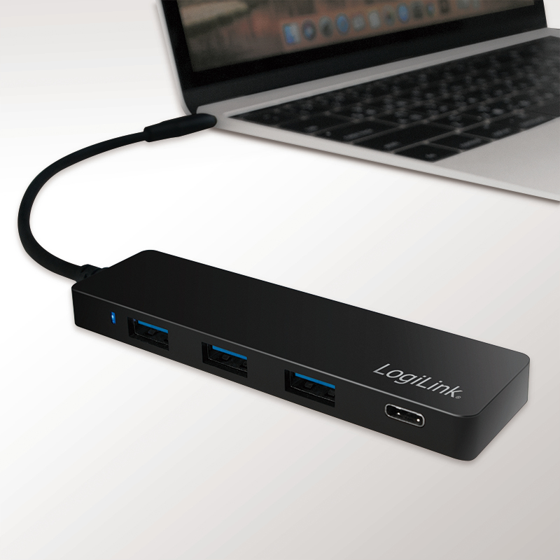 LogiLink Ultra-slim USB-C 3.1 hub - Hub - 3 x SuperSpeed USB 3.0 + 1 x USB-C, Ansicht 3