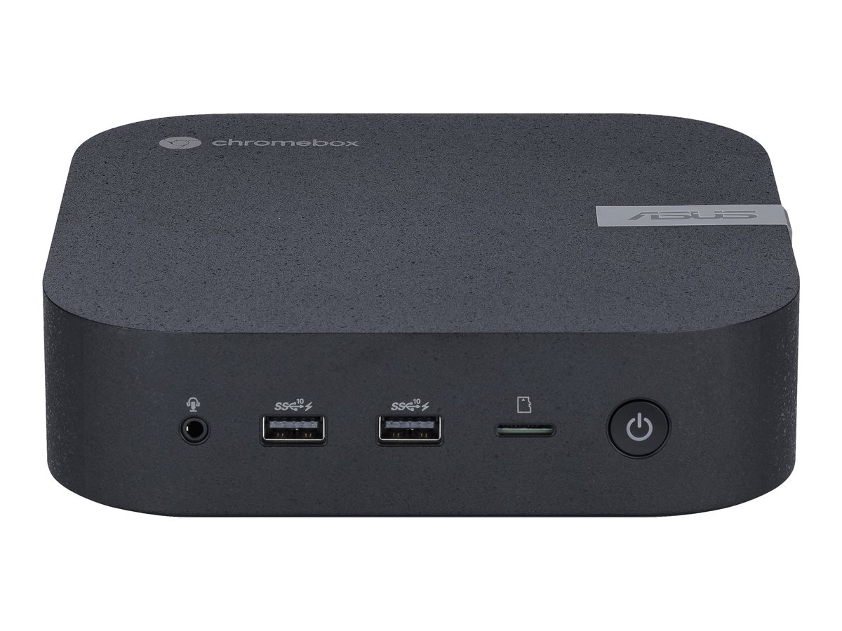 ASUS Chromebox 5 SC002UN - Mini-PC - 1 x Celeron 7305  1.1 GHz - RAM 4 GB - SSD 128 GB - NVMe - UHD Graphics - 1GbE 2.5GbE Bluetooth 5.2 Wi-Fi 6E - WLAN: Bluetooth 5.2 802.11abgnacax (Wi-Fi 6E)