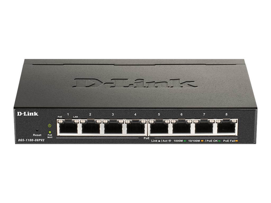 D-LINK 8-PORT POE SMART GIGABIT SWITCH (DGS-1100-08PV2/E)