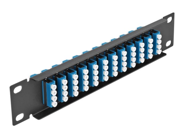 Delock Patch Panel - LC SM X 48 - Schwarz - 1U - 25.4 cm (10)