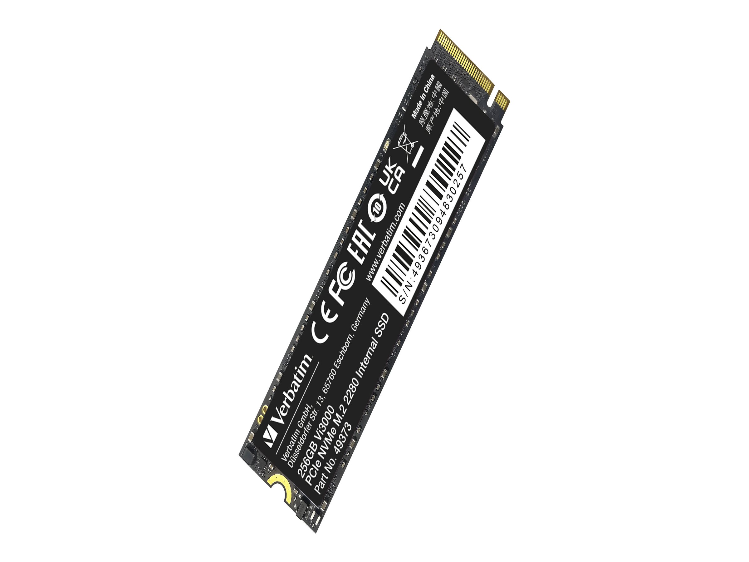 Verbatim Vi3000 - SSD - High Endurance - 256 GB - intern - M.2 2280 - PCIe 3.0 x4 (NVMe)