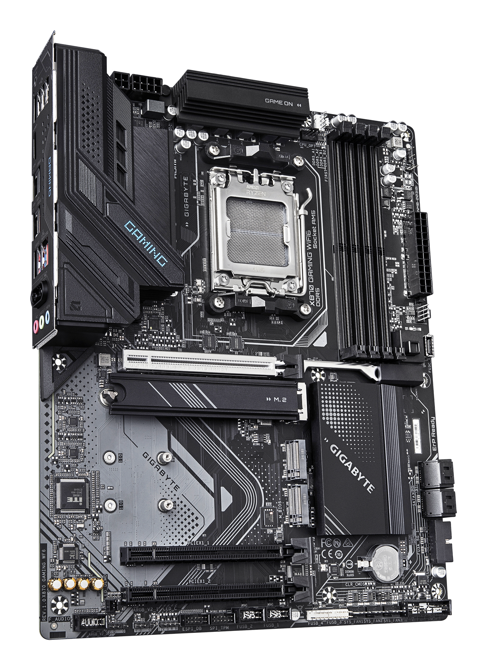 Gigabyte X870 GAMING WIFI6 - Motherboard - ATX - Socket AM5 - AMD X870 Chipsatz - USB4, USB 3.2 Gen 2, USB 3.2 Gen 1, Ansicht 3