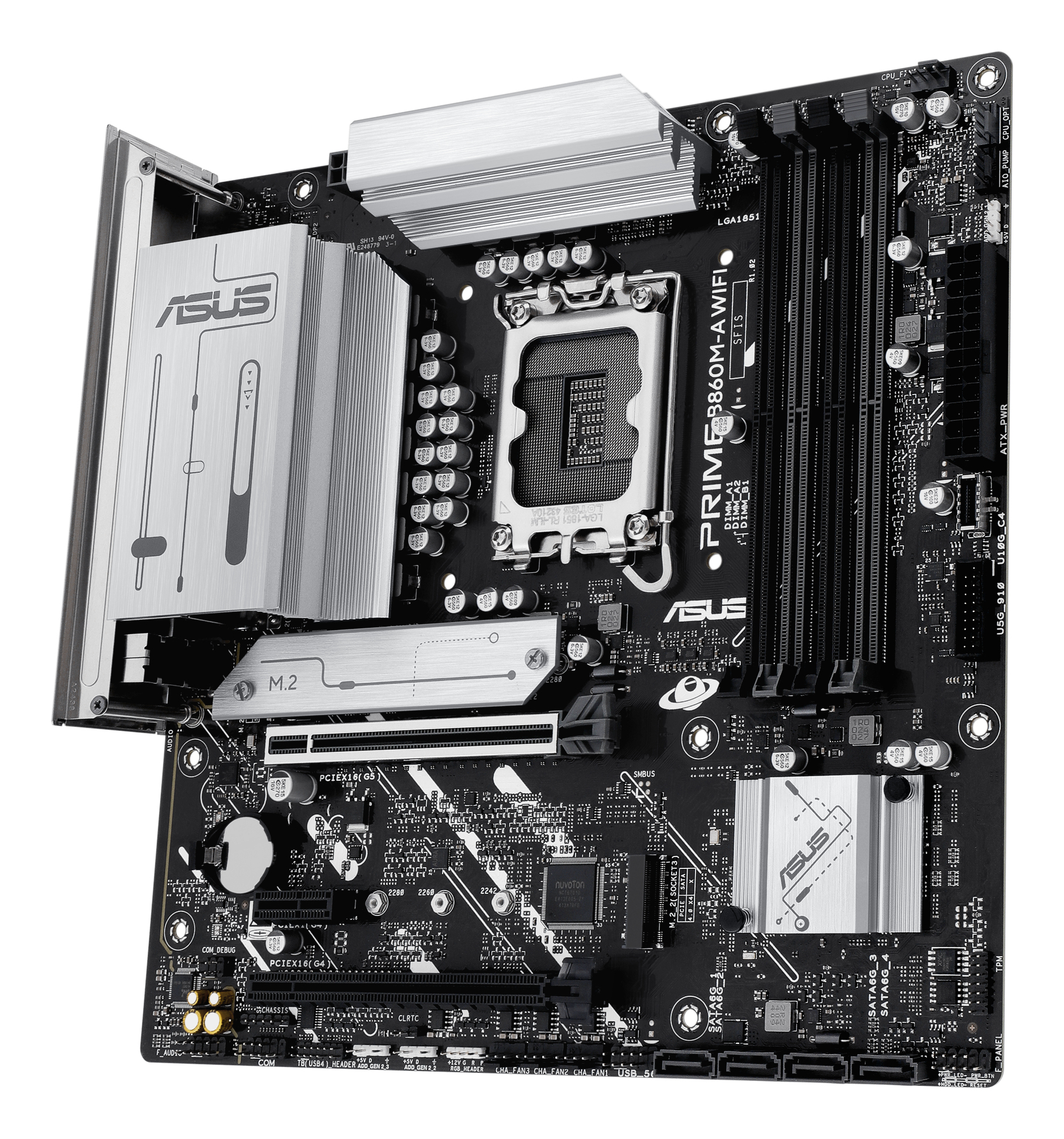 ASUS PRIME B860M-A WIFI - Motherboard - micro ATX - LGA1851-Sockel - B860 Chipsatz - Onboard-Grafik (CPU erforderlich), Ansicht 4