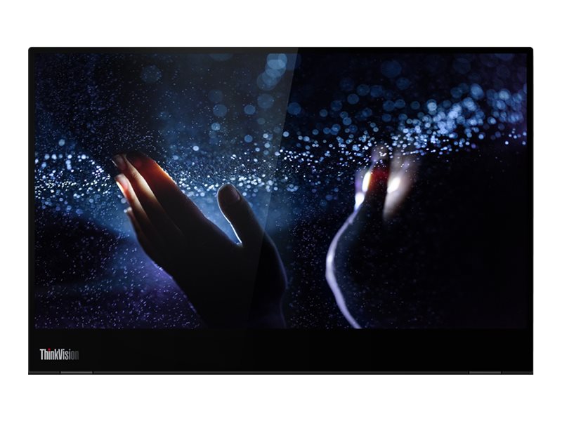 Lenovo ThinkVision M14t - LED-Monitor - 36 cm (14") - tragbar - Touchscreen - 1920 x 1080 Full HD (1080p) @ 60 Hz - 300 cd/m² - 700:1 - 6 ms - 2xUSB-C - Raven Black - für ThinkPad X1 Yoga Gen 8 21HQ