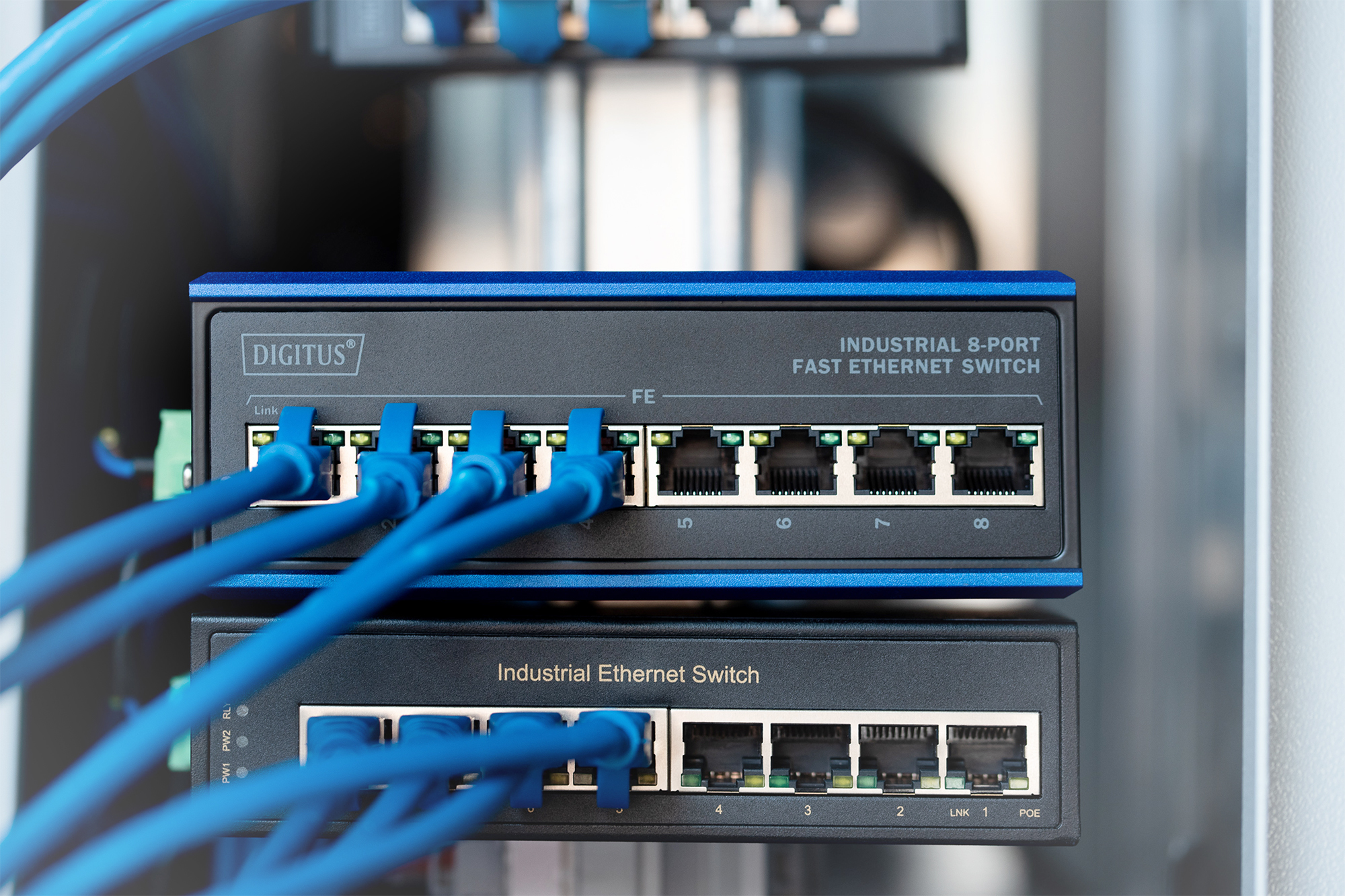 DIGITUS Industrial 8-Port Fast Ethernet Switch, Unmanaged, Ansicht 2
