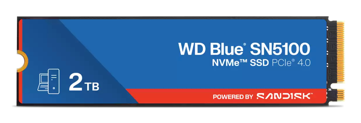 WD Blue SN5100 - SSD - 2 TB - intern - M.2 2280 - PCIe 4.0 (NVMe), Ansicht 2