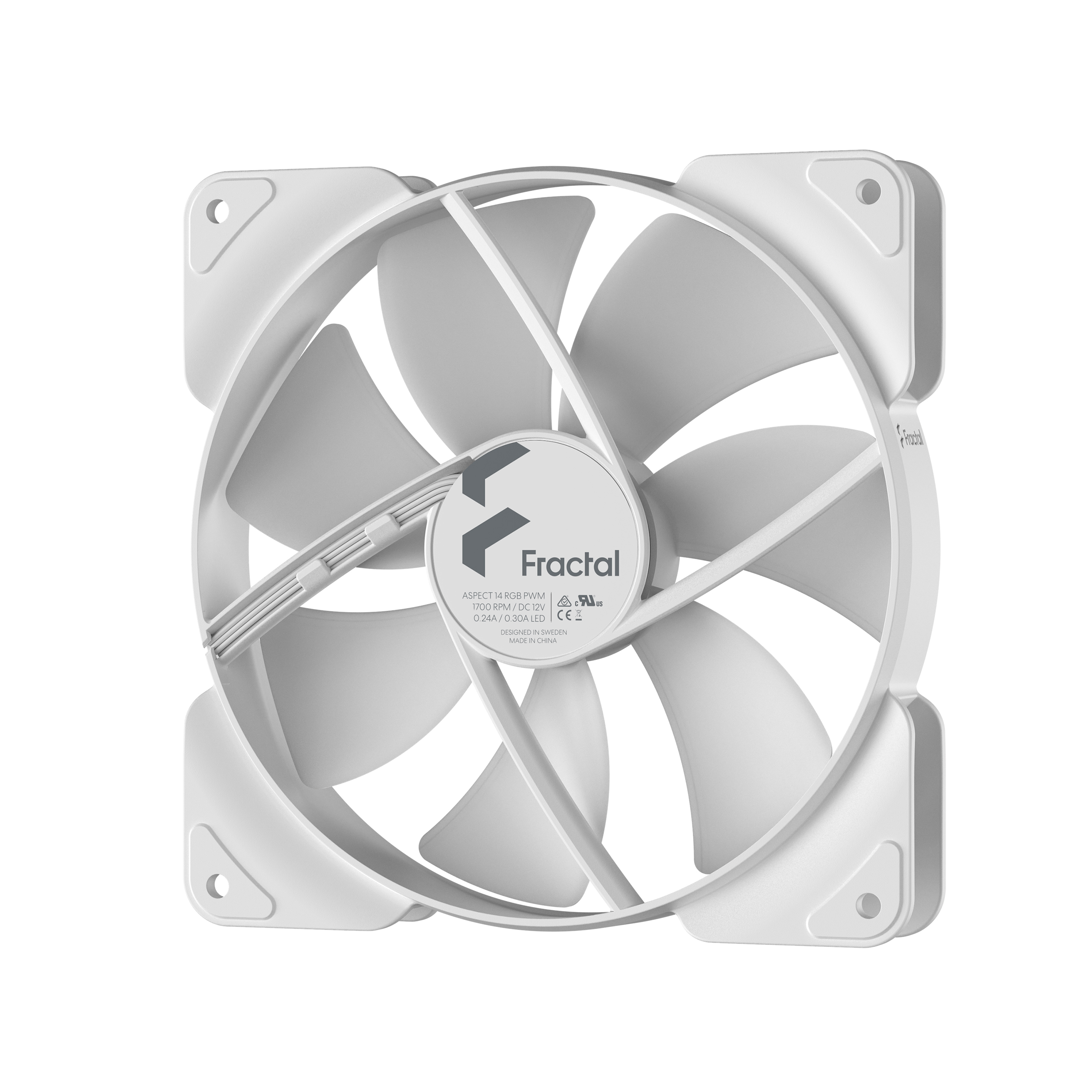 Fractal Design Aspect 14 RGB PWM - Gehäuselüfter - Weiß, Ansicht 4