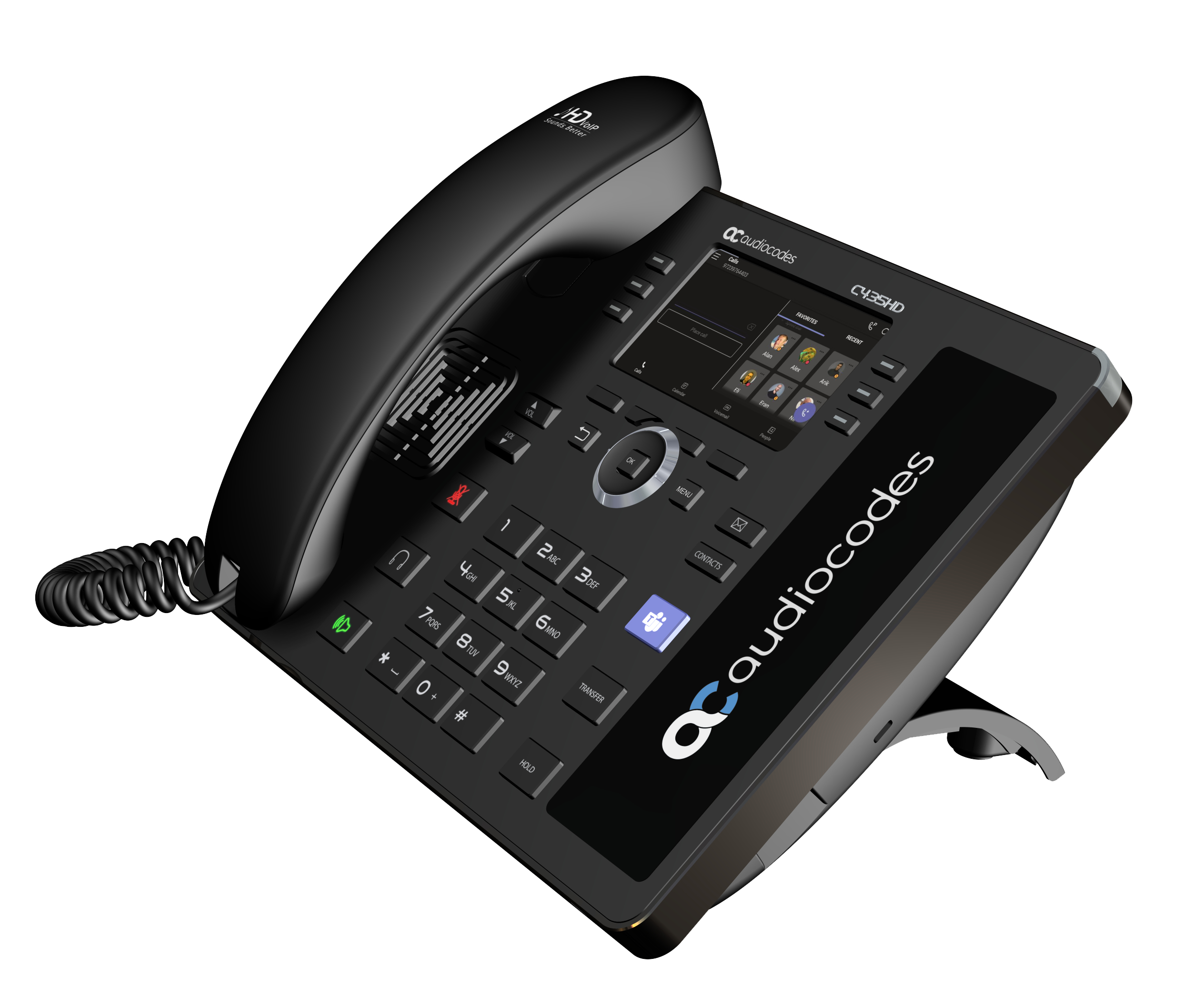 AudioCodes C435HD - VoIP-Telefon mit Rufnummernanzeige, Ansicht 2