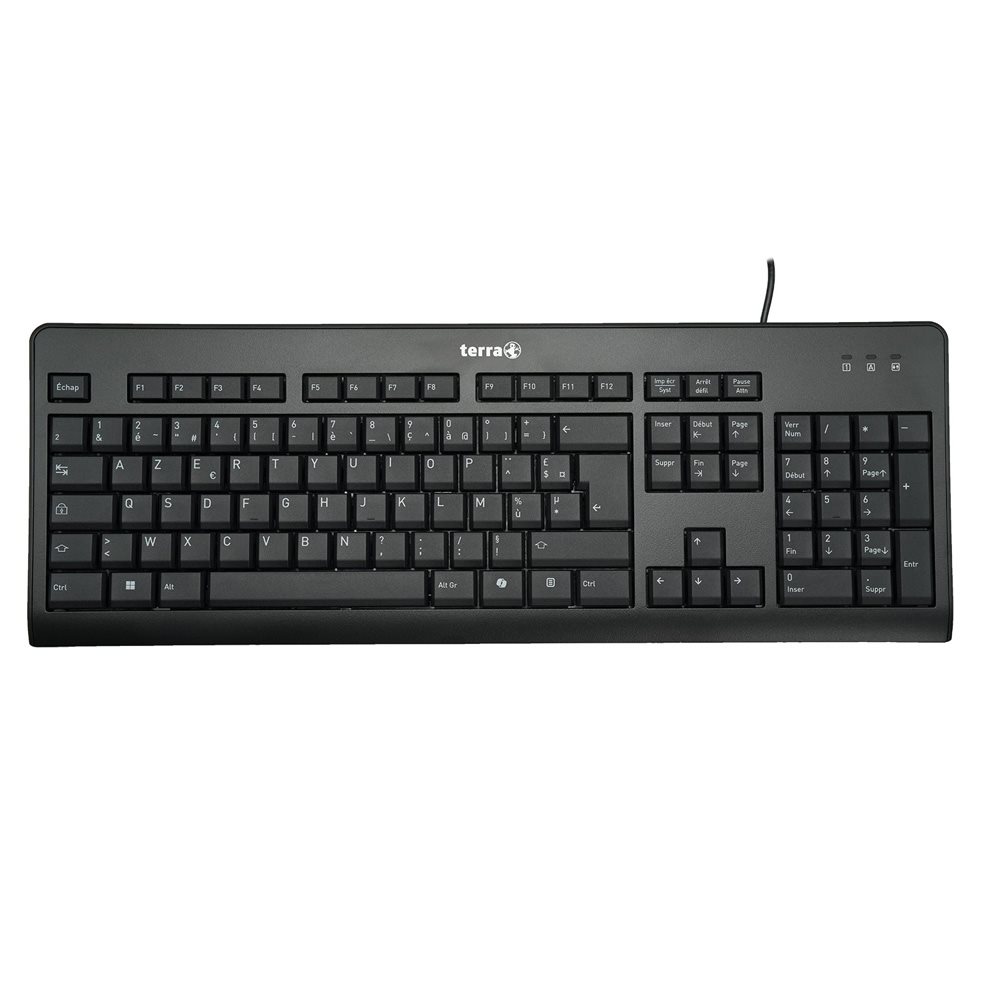 TERRA Keyboard 1500 Corded[FR] USB black/noir Copilot AZERTY - Tastatur - 105 Tasten