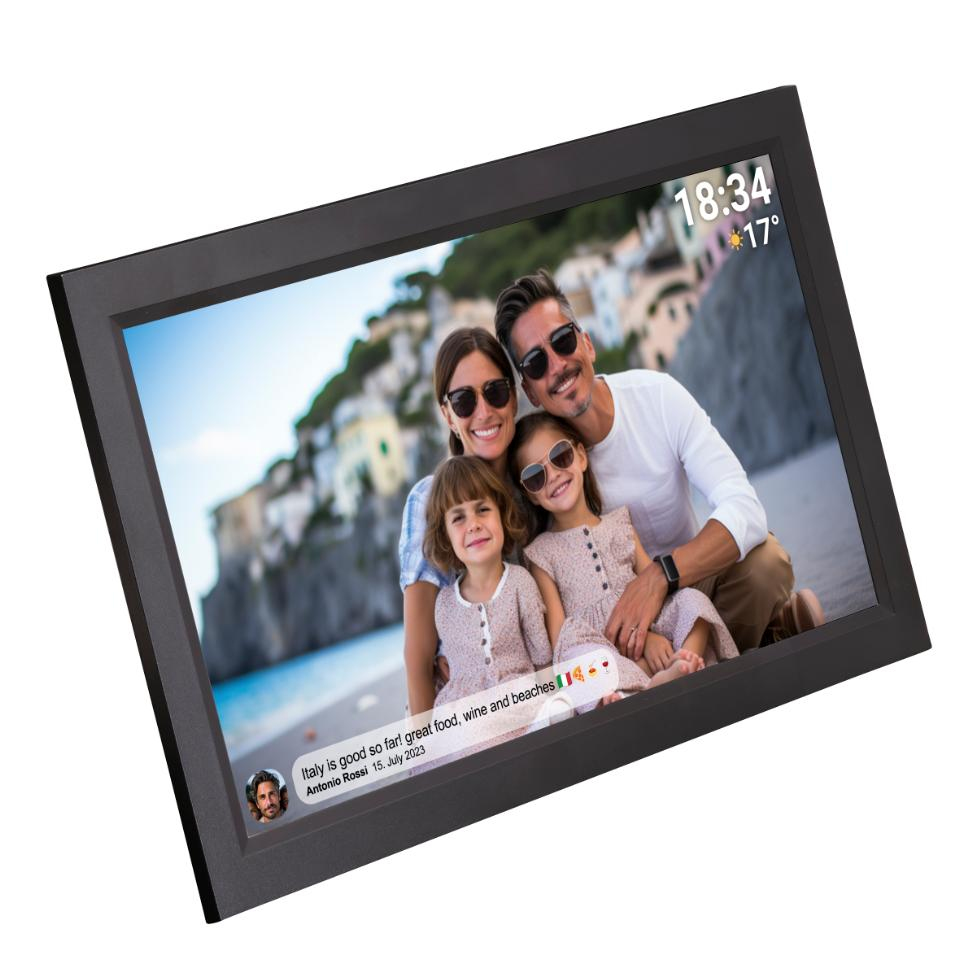 Inter Sales Frameo PFF-1503 schwarz - Digitaler Foto-Rahmen - 16 GB - 39,6 cm - 15,6 ", Ansicht 2
