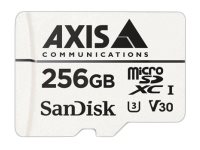 AXIS Surveillance - Flash-Speicherkarte (microSDXC-an-SD-Adapter inbegriffen) - 256 GB - Video Class V30 / UHS Class 3 / Class10 - microSDXC - weiß - für AXIS D3110, M3085, M3086, M4308, M5075, P3727, P3818, Q1656, Q1715, Q1942, Q3538, Q6100