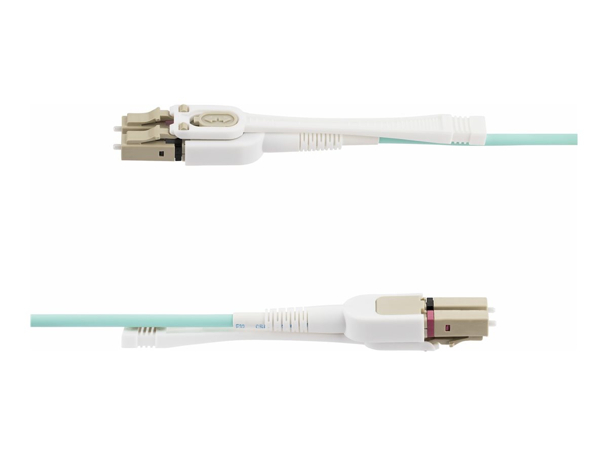 StarTech.com 4m (13ft) LC to LC (UPC) OM4 Multimode Fiber Optic Cable wPush Pull Tabs 50125µm 100G Networks Bend Insensitive Low Insertion Loss - LSZH Fiber Patch Cord (450FBLCLC4PP)