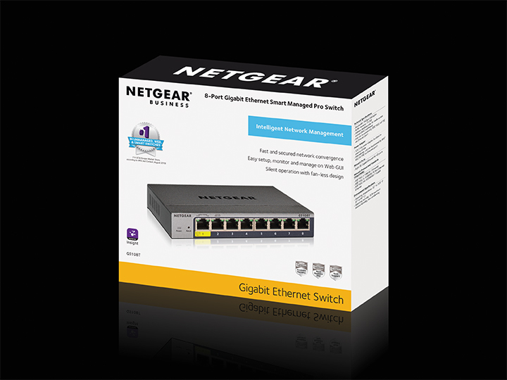 Netgear Smart GS108Tv3 - Switch - Smart - 8 x 10/100/1000, Ansicht 3